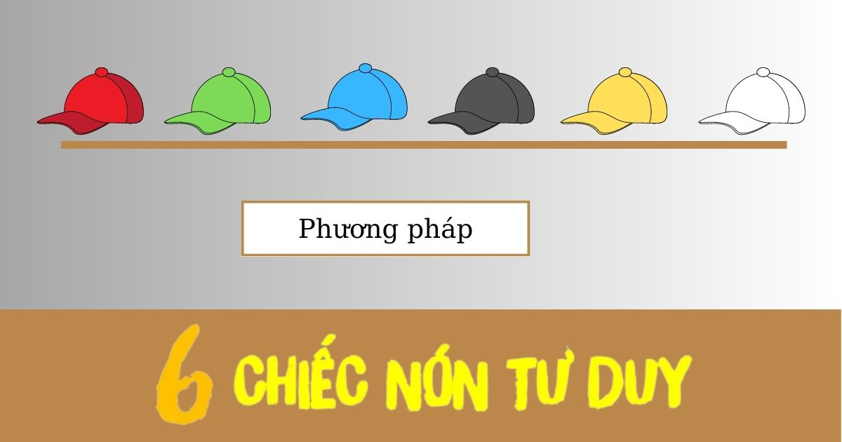 6 Chiếc mũ tư duy là phương pháp sử dụng 6 chiếc mũ ẩn dụ, mỗi chiếc mũ đại diện cho một cách suy nghĩ trong quá trình giải quyết vấn đề