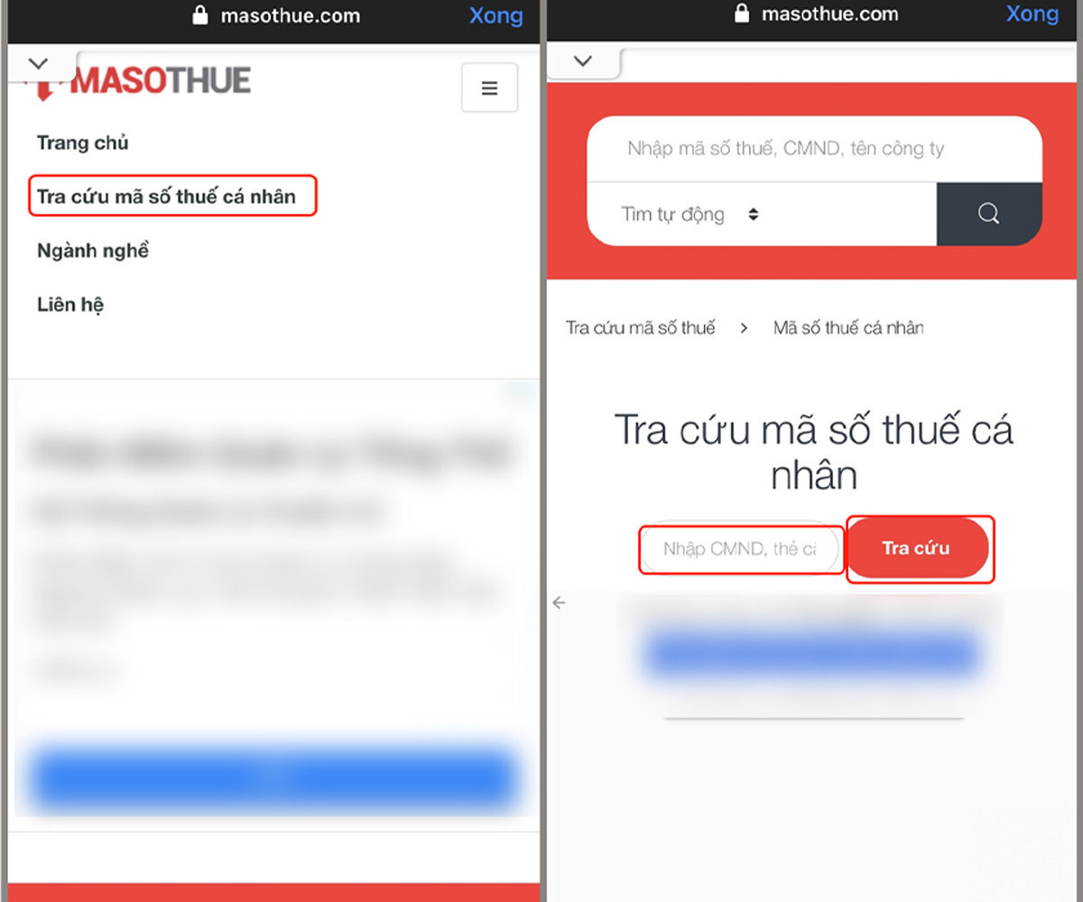 Cách tra tìm mst cá nhân qua Mã số Thuế